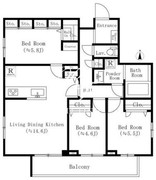ザ・パークマナー千駄木 201 間取り図