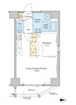 プラウドフラット錦糸町2 401 間取り図