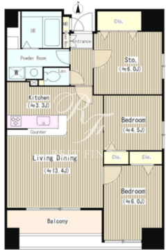 クレアールフレスカ 1106 間取り図