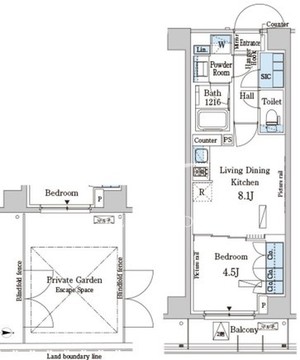 パークアクシス市谷加賀町 105 間取り図