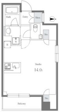 グレンパーク西麻布 601 間取り図