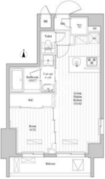 アジールコート蒲田 501 間取り図