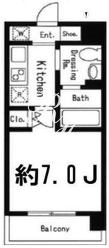 ドゥーエ西大島2 1311 間取り図