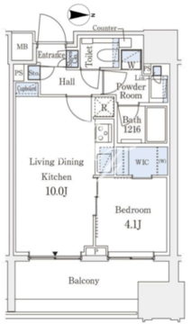 パークコート南麻布 511 間取り図
