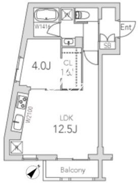 グランデュオ学芸大学2 404 間取り図