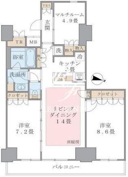 ブリリアイスト東雲キャナルコート 329 間取り図