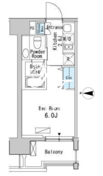 ベルファース目黒 309 間取り図