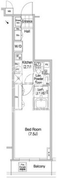 コンフォリア蒲田 1115 間取り図