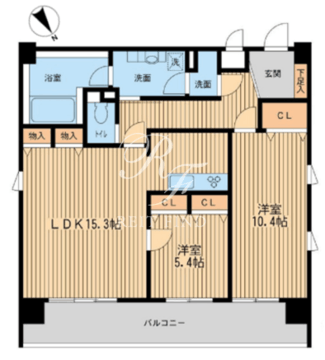 六本木ライズハウス 701 間取り図