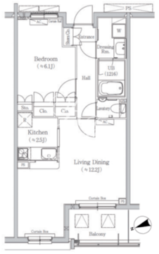 ヒューリックコート元代々木 128 間取り図