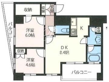 エスティメゾン浅草駒形 1106 間取り図