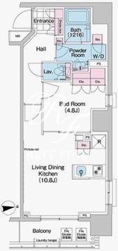 コンフォリア秋葉原イースト 712 間取り図