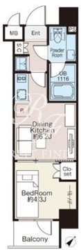 ベルファース大森ノース 807 間取り図