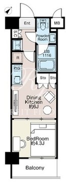 ベルファース大森ノース 406 間取り図