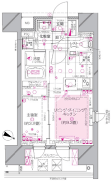 ピアース渋谷ウエスト 303 間取り図