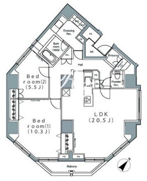 パークハビオ麻布台 1001 間取り図