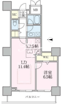 ロイヤルパークスタワー南千住 406 間取り図