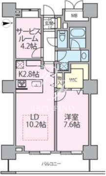 ロイヤルパークスタワー南千住 417 間取り図