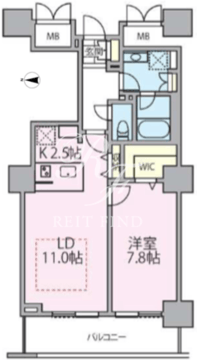 ロイヤルパークスタワー南千住 1502 間取り図