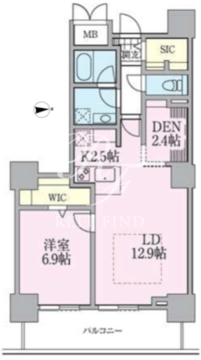 ロイヤルパークスタワー南千住 2312 間取り図