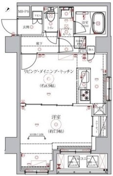 ベルシード東向島 402 間取り図