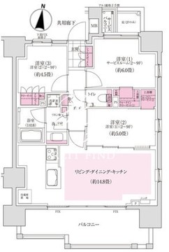 ディームス木場 403 間取り図