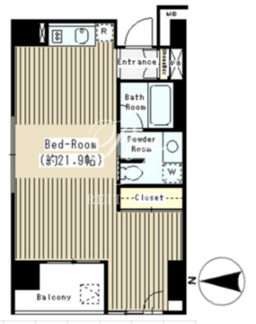 ＬＡ・ＲＥＳ西麻布 801 間取り図