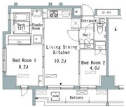 パークアクシス仲御徒町 201 間取り図