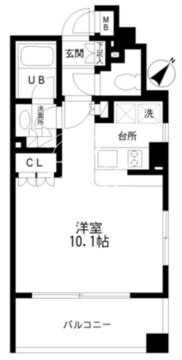 レジディア幡ヶ谷 306 間取り図