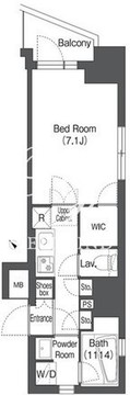 コンフォリア日暮里 401 間取り図