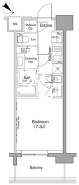 ザ・パークハビオ目黒 1104 間取り図