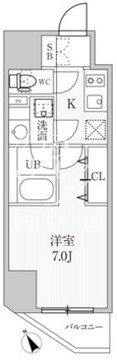 シーズンフラッツ蒲田 201 間取り図