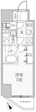 シーズンフラッツ蒲田 1301 間取り図