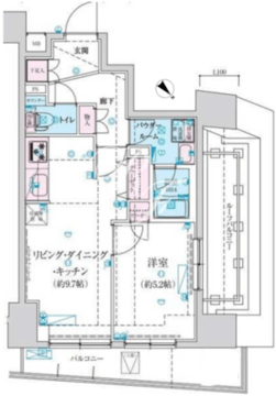 リヴシティ墨田イースト 603 間取り図