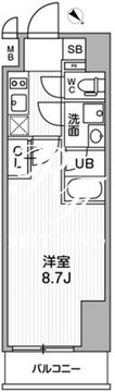 オルタナ北品川 1103 間取り図