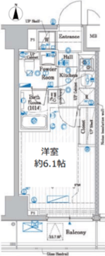 プレール・ドゥーク品川旗の台 202 間取り図