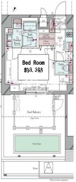 コンシェリア門前仲町AQUA VERT 308 間取り図