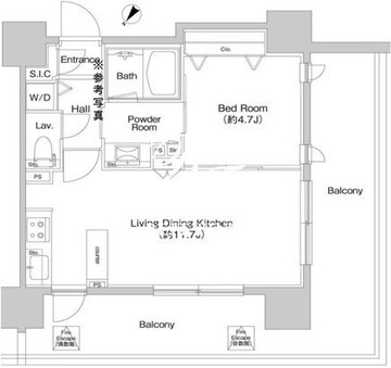 プライムアーバン神楽坂 1101 間取り図