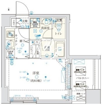 クレイシア門前仲町 1204 間取り図