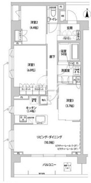 コンフォリア目黒青葉台 318 間取り図