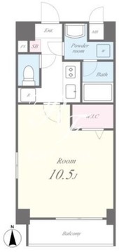 ブルーアース品川 601 間取り図