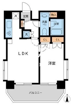 スペーシア池尻大橋 703 間取り図