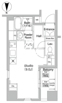 コンフォリア銀座イースト 911 間取り図