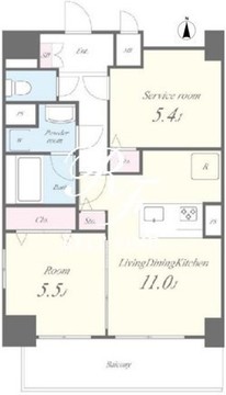 パルボヌール 1001 間取り図