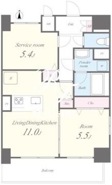 パルボヌール 902 間取り図