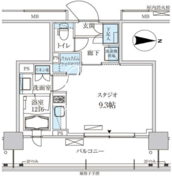パークアクシス菊川ステーションゲート 710 間取り図