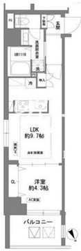 ラグゼナ日本橋 603 間取り図
