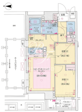 プレサンス木場公園 804 間取り図