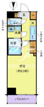 ラグディア麻布十番 503 間取り図