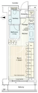 カスタリア新宿夏目坂 204 間取り図
